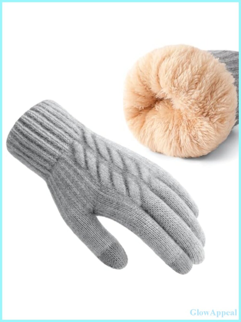 Touchscreen Fleece Lined Winter Gloves Women Thermal Knit Gloves